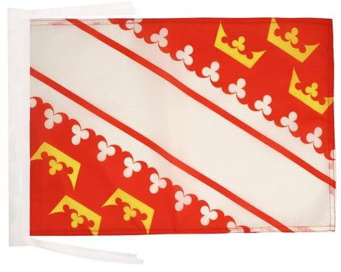 AZ FLAG Drapeau Alsace 45x30 cm Alsacien Polyester 100D Cordelettes | Usage intérieur et extérieur Drapeau décoratif coutures doubles et bords renforcés