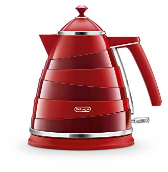 De'Longhi Avvolta KBA3001R Bouilloire avec filtre anti-calcaire 1,7 l Base pivotante à 360° Rouge
