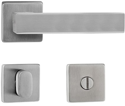 ck-türbeschläge Hochwertige Drückergarnitur Square Mid WC Bad !Metallische Unterkonstruktion!