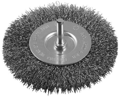 Bosch 2609256532 - Spazzola circolare per fresatrice, filo metallico ondulato, 6 x 100 mm, Argento