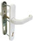 Schmalrahmen Türbeschlag SRG 1602 Weiss PZ 92 mm Dr-DrTürklinke Türgriffe