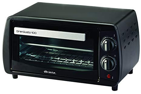Ariete 980 Gran Gusto 100, Fornetto Elettrico Compatto, 800W, 10 L, Timer fino a 60' minuti, Temperatura massima 230°C, Nero