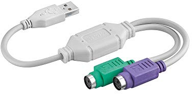 Goobay 95431 USB sur Convertisseur/Adaptateur PS/2, Blanc