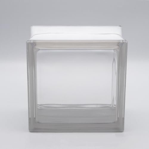 Blocco di vetro design a vista trasparente lucido 19x19x10 cm - 4 pezzi