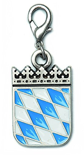 Tini - Shirts Trachtenanhänger Bayern Wappen : Anhänger für Charivari Trachten Accessoire - Trachtenanhänger Farbe: silber BY