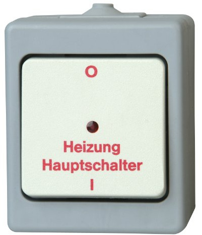 Kopp 567348009 Heating Main Switch Surface-Mounted Wet Room Standard