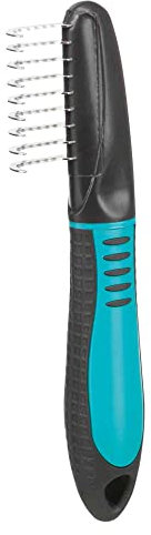 Trixie 24161 Fell-Entfilzer, gebogene Zinken, 18 cm, schwarz, blau