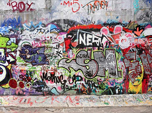 wandmotiv24 Papiers peints Graffiti 3 Größe: 350 x 260 cm Papier peint à motifs, papier peint intissé KTk27