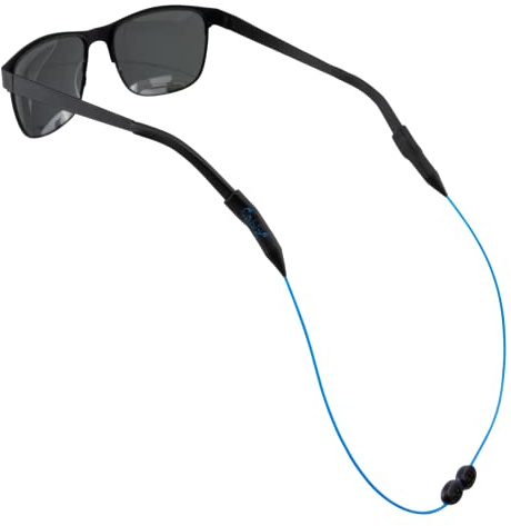 Cablz Monoz Adjustable Eyewear Retainer | Monofilament-Like Line, Adjustable, Off-The-Neck Eyewear Retainer Strap, 14in (Blue)