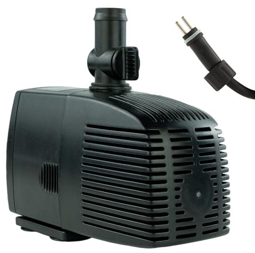 Ersatzpumpe ohne Trafo 1500 L/H, 12V AC, 25W, 8m Kabel, 2,5m Förderhöhe, Teichpumpe, Aquariumpumpe, Wasserspielpumpe | Brunnenpumpe | Tauchpumpe | Springbrunnen-Pumpe | KEP1500LL
