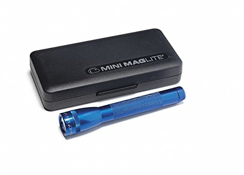 Maglite M2A11L Maglite Mini lampe de poche à incandescence à 2 piles AA, avec boîte de présentation, bleu