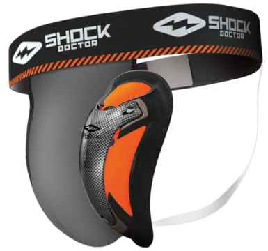 Suspensoaren 329 Ultra Pro Supporter från Shock Doctor ger skydd, komfort och stöd åt män och pojkar som tränar fotboll, baseboll och hockey