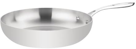 Vogue, padella triplo rivestimento da 280 mm in acciaio inox, utensile da cucina per friggere