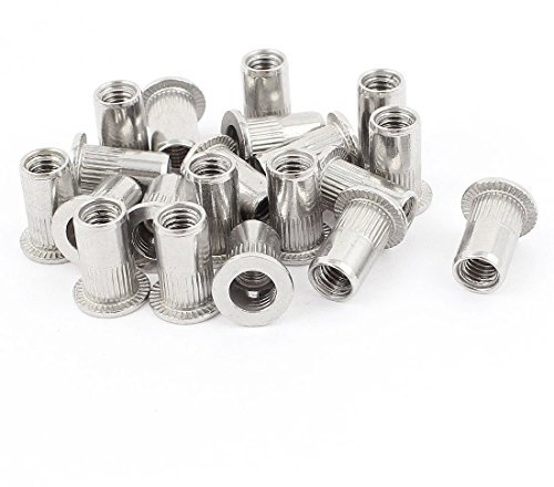 VEDA M8 Flachkopf Nietmutter Set – 25x Aluminium Blindnietmuttern für Metall, Kunststoff, Möbelbau – Korrosionsbeständig