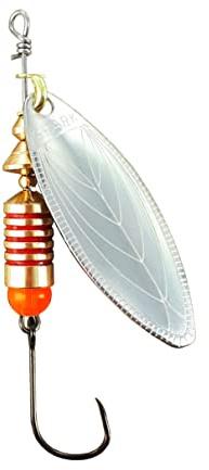 MAPSO - 5 Cucharillas de Pesca Spark-2 Plata 7 GMS. Anz. Simple sin Muerte