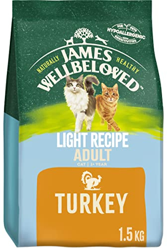 James Wellbeloved Adult Light Turkey 1.5 kg Bag, Hypoallergenic Dry Cat Food