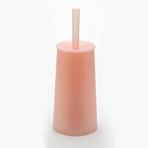 GEDY Oscar Scopino wc da appoggio colore Rosa, 35X13X13 CM peso 0,396 KG, scopino bagno con setole realizzato con Resine termoplastiche, Anni di garanzia 2, design R&S Gedy
