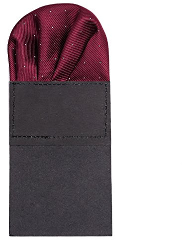 DonDon pañuelo para hombres ya doblado para asiento perfecto color Rojo oscuro