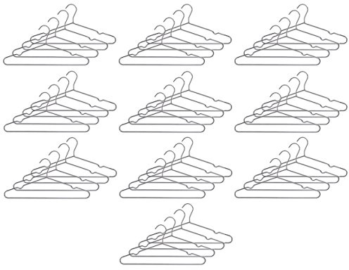Kleiderbügel Set Metall Zeller Hosensteg Rockkerben Chrom Hosenbügel Bügel (40er Set)