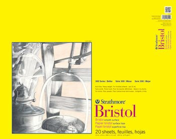 Strathmore: 300 Bristol glatte Oberfläche 19 X 24 cm 20 Blatt Pad