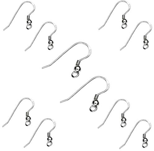 My-Bead 5 Paar Damen Ohrhänger 18mm 925 Sterling Silber nickelfrei Ohrhaken für die Schmuckherstellung basteln DIY