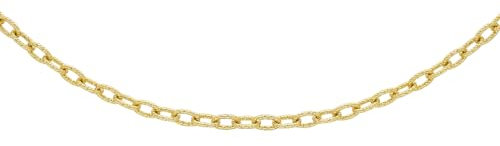 CARISSIMA Unisex Twist gemustert 2.2mm Oval Belcher Halskette 9k (375) Gelbgold 41 cm/16 zoll 1.14.5973