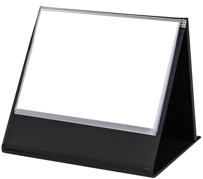 Rillstab Tisch-Flipchart A4 Querformat – 20 Hüllen 40 Seiten, Mechanik, Dreieckaufsteller, ideal für Grafiken & Tabellen, Meetings und Schulungen
