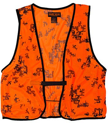 Orange Aglow Signature Lightweight Mesh Blaze Orange Camo Hunting Vest (Large) - Ultralightweight & Breathable Polyester Hunting Safety Vest, Visible Day or Night – Quick-Drying and Durable