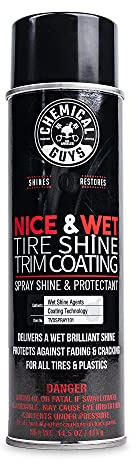 Chemical Guys TVDSPRAY101 Nice & Wet Tire Shine Trim Coating for Rubber, Plastic and Vinyl, Safe for Cars, Trucks, SUVs, Motorcycles, RVs & More, 14.5 fl oz