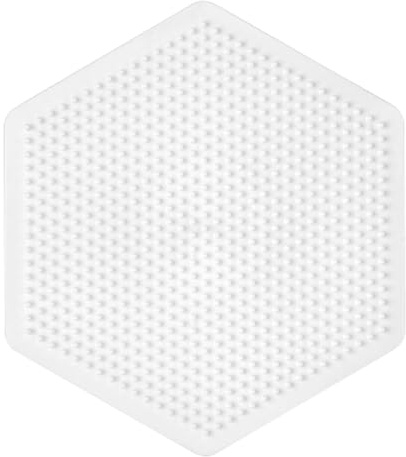 HAMA – Plaque hexagonale midi blanche – Plaque pour perles à repasser 5 mm – Loisirs créatifs enfants dès 5 ans