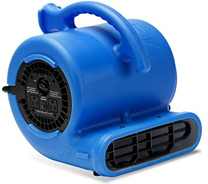 B-Air VP-25 1/4 HP 900 CFM Air Mover for Water Damage Restoration Equipment Carpet Dryer Floor Blower Fan Home and Plumbing Use, Blue