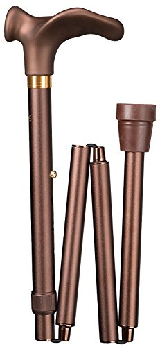 Gehstock Comfort Faltstock, Griff soft-beschichtet, höhenverstellbar, RECHTS