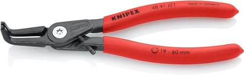 KNIPEX Präzisions-Sicherungsringzange für Innenringe, 48 41 J21 | Ring-Ø 19-60 mm, Spitzen-Ø 1,8 mm, gewinkelt 90°, Sprengringzange, Seegeringzange