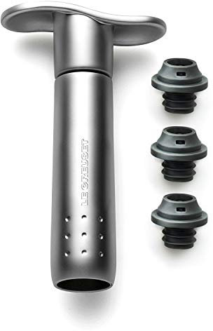 Le Creuset, Weinpumpen-Set inkl. 3 Verschlüssen, Weinkonservierung, Metall, Zamak, WA 137, 59014013001625