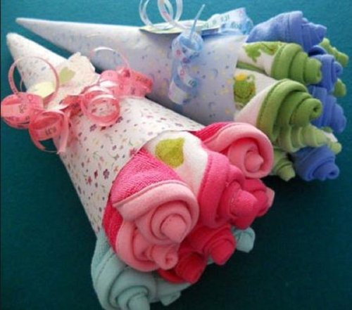 New Baby Pink Washcloth Bouquet
