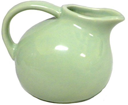 Small Round Stoneware Pitcher Creamer Retro Colors (Green) by 180D