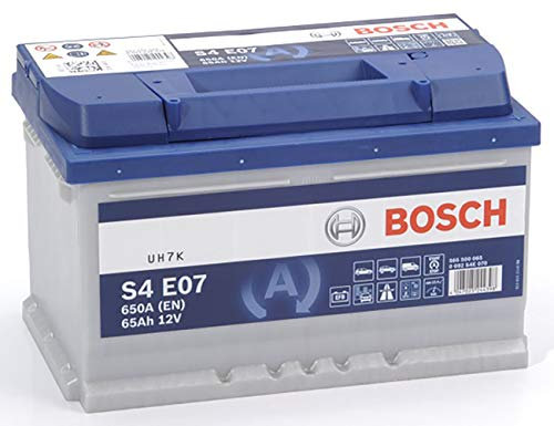 Bosch S4E07 - Car Battery - 65A/H - 650A - Efb Technology - Adapted for Vehicles with Start/Stop System