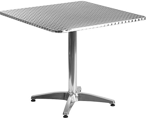 Flash Furniture 31.5 in Aluminum Indoor/Outdoor Square Table with Base
