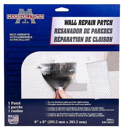 Marshalltown Wand - Reparaturflicken aus Fiberglas, 203x203 mm, DP8, Weiß