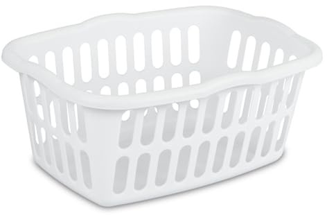 Sterilite Rectangular Laundry Basket, Plastic Clothes Hamper, 12 Pack