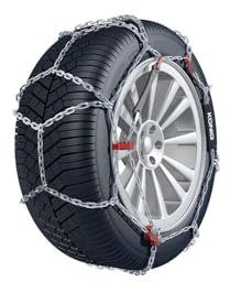 Schneekette König CB-12 PKW für die Reifengröße 235/45 R19 Preis-Leistungs-Sieger (1 Satz - 2 Stück Schneeketten) im Set mit hochwertigen Handschuhen