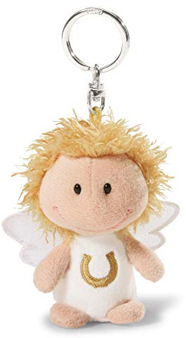 Nici 34555 - Portachiavi Angelo Custode, 7 Cm, Colore: Bianco