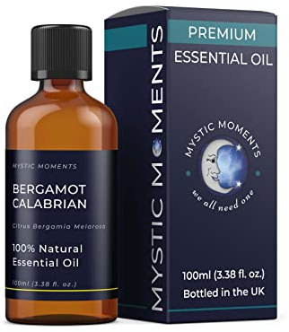 Mystic Moments Bergamotte, kalabrisches ätherisches Öl, 100 ml, natürliches Öl für Diffusoren, Aromatherapie und Massagemischungen, vegan, gentechnikfrei