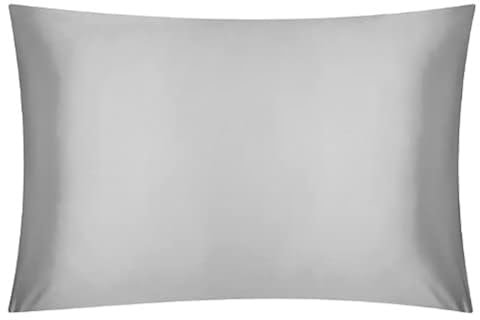 Jasmine Silk 100% 19 Momme Mulberry Charmeuse Silk Pillowcase for Hair and Skin 50 cm x 75 cm Envelope Closure - RRP £35 (Grey)