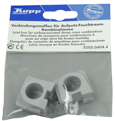 Kopp 320304044 Lot de 2 Manchons de raccordement pour pièces humides à Monter en saillie Format Standard