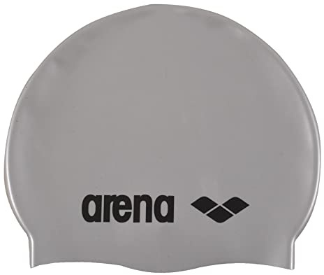 Arena Classic Silicone Bonnet de Natation en Silicone Unisexe, Bonnet de Natation Femme et Homme, Bonnet de Natation avec Bord Renforcé, Bonnet Doux et Résistant