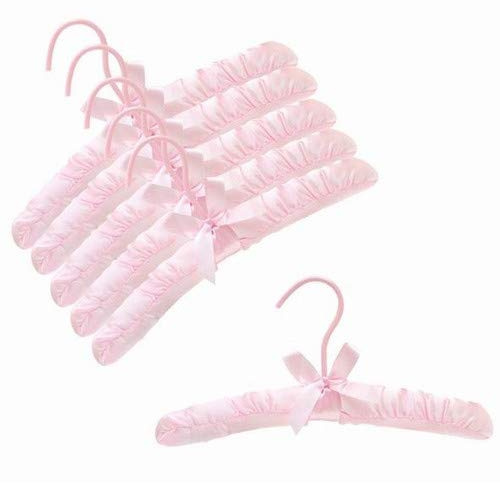 Only Hangers® 12 Pink Children's Satin Padded Hangers - Pack of (6)