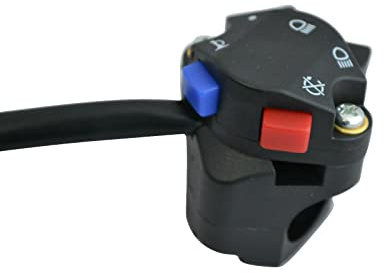 Alchemy Parts y Accesorios Motocross Enduro Moto Luz Amplificador Kill Interruptor para 22mm 7/8 Manillares