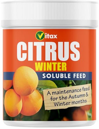 Vitax Citrus Winter Soluble Plant Feed, Balanced Maintenance Feed, Discourgaes Premature Leaf Drop, For Use Over Autumn/Winter: 200G