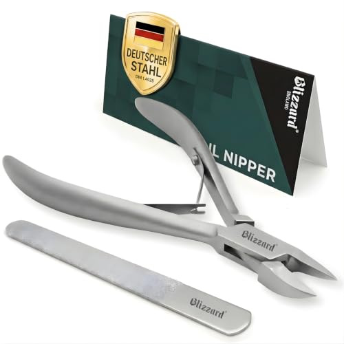 Blizzard Alicates Cortauñas Profesional para Pies - Especial Uñas Encarnadas y Delicadas - Acero Inoxidable Podología Herramientas Tijeras Pedicura Precisión - 13 cm Corte Cóncavo